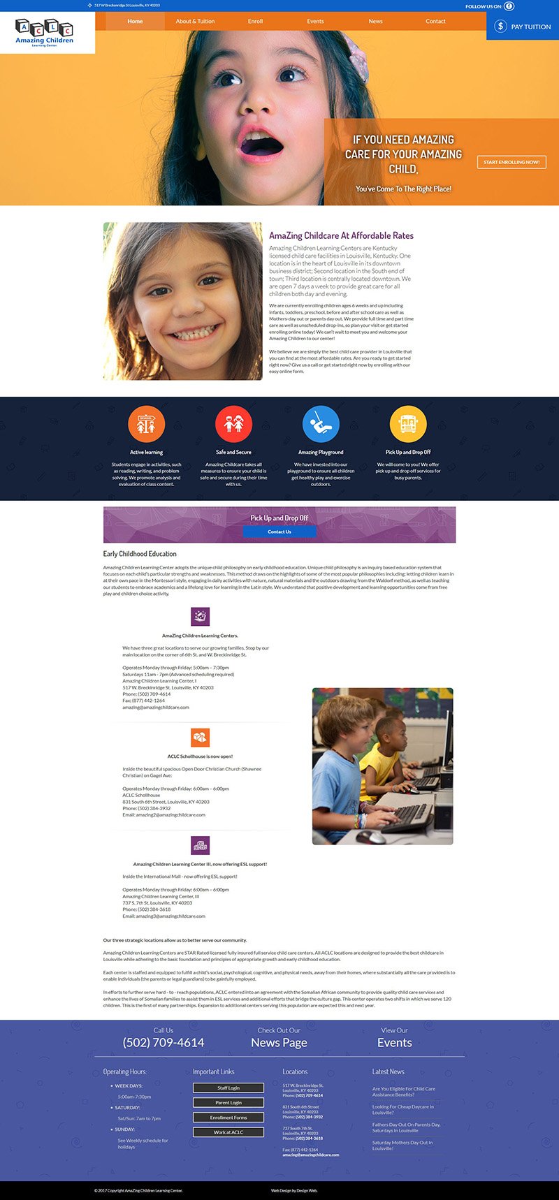 scrollable website